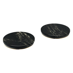 [48463000] Atrio Private Collection Vanilla Noir Caesarstone Handle Inserts for Roman Tub Fillers (Pair) - VANILLA NOIR CAESARSTONE