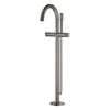 [105772AL00] Atrio Private Collection 2-Handle Free Standing Tub Filler with Knob Handles, with 1.75 GPM Hand Shower - Hard Graphite
