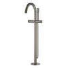 [105772AL00] Atrio Private Collection 2-Handle Free Standing Tub Filler with Knob Handles, with 1.75 GPM Hand Shower - Hard Graphite
