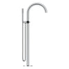 [1057720000] Atrio Private Collection 2-Handle Free Standing Tub Filler with Knob Handles, with 1.75 GPM Hand Shower - Hard Graphite