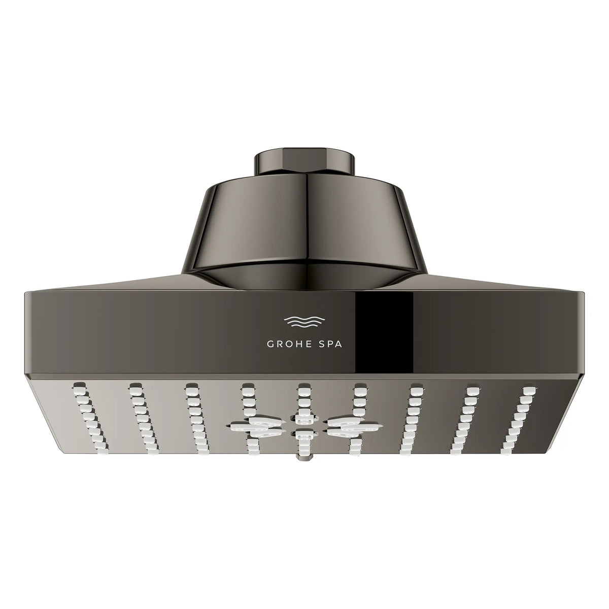 Rainshower Aqua Multi Spray 5 1/2" Square Showerhead with AquaBooster 2.5 GPM (9.5 L/min) // HARD GRAPHITE // 277745_Aqua_Booster_SiloFront_111673A000_0001_October2025_0_CDNwebp.webp