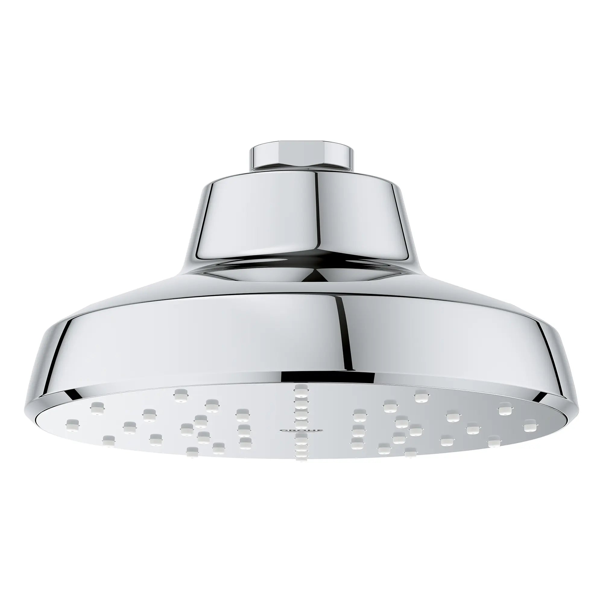 Tempesta 140 with AquaBooster Round Single Spray Shower Head // GROHE STARLIGHT CHROME // 277779_Aqua_Booster_SiloFront_1117270000_0001_October2025_0_CDNwebp.webp