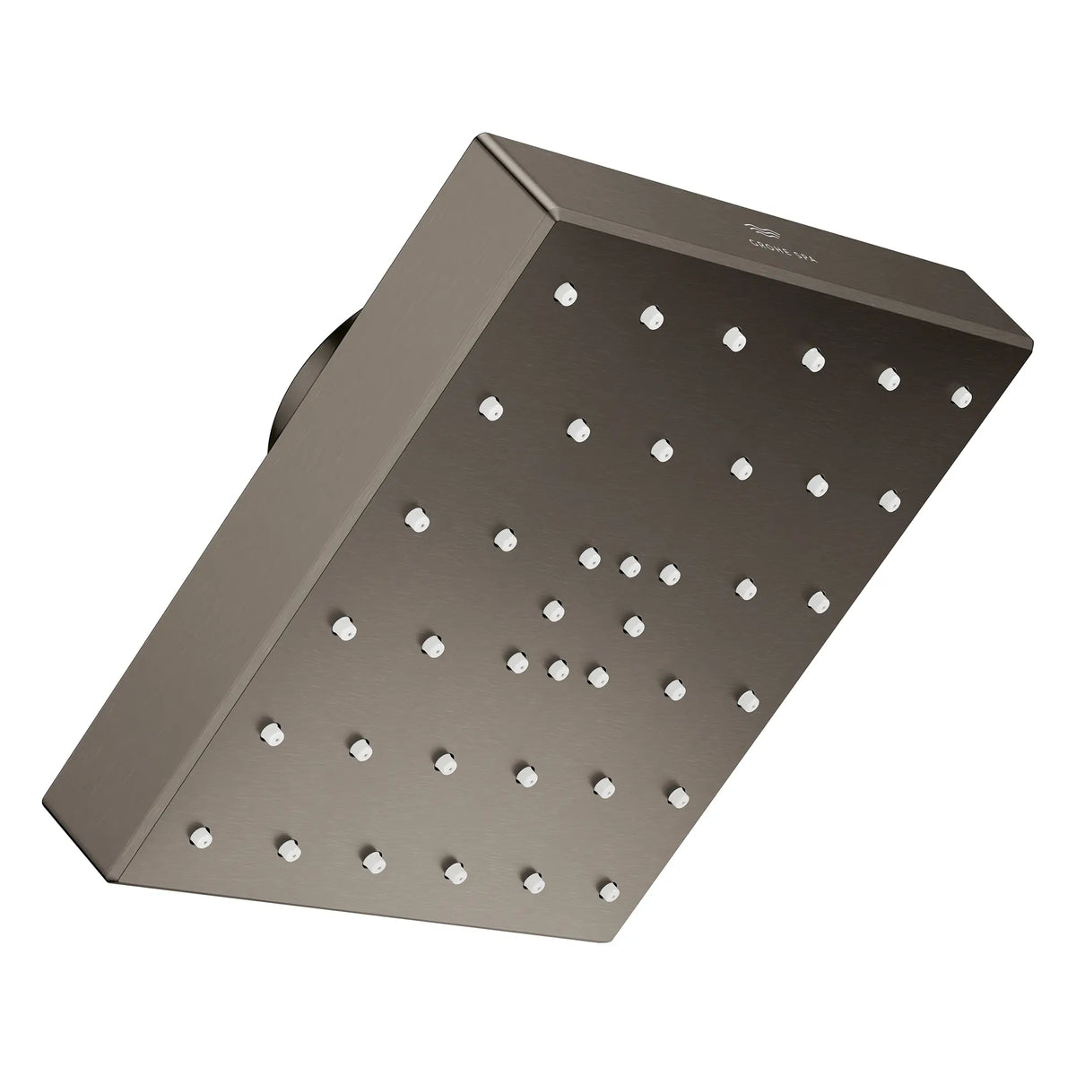 Rainshower Aqua Single Spray 5 1/2" Square Showerhead with AquaBooster 2.5 GPM (9.5 L/min) // BRUSHED HARD GRAPHITE // 277847_Aqua_Booster_SiloRight_111668AL00_0001_October2025_0_CDNwebp.webp