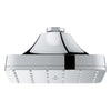 [1117180000] Euphoria 140 Single Spray Square Showerhead with Aqua Booster - GROHE StarLight Chrome