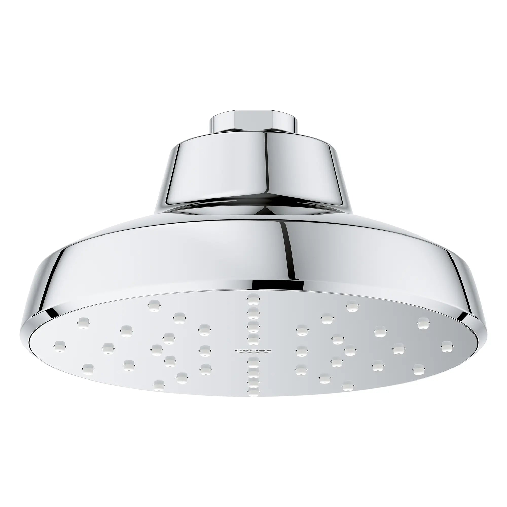 Tempesta 140 with AquaBooster Round Single Spray Shower Head // GROHE STARLIGHT CHROME // 278201_Aqua_Booster_SiloFront_1117270000_0002_October2025_0_CDNwebp.webp