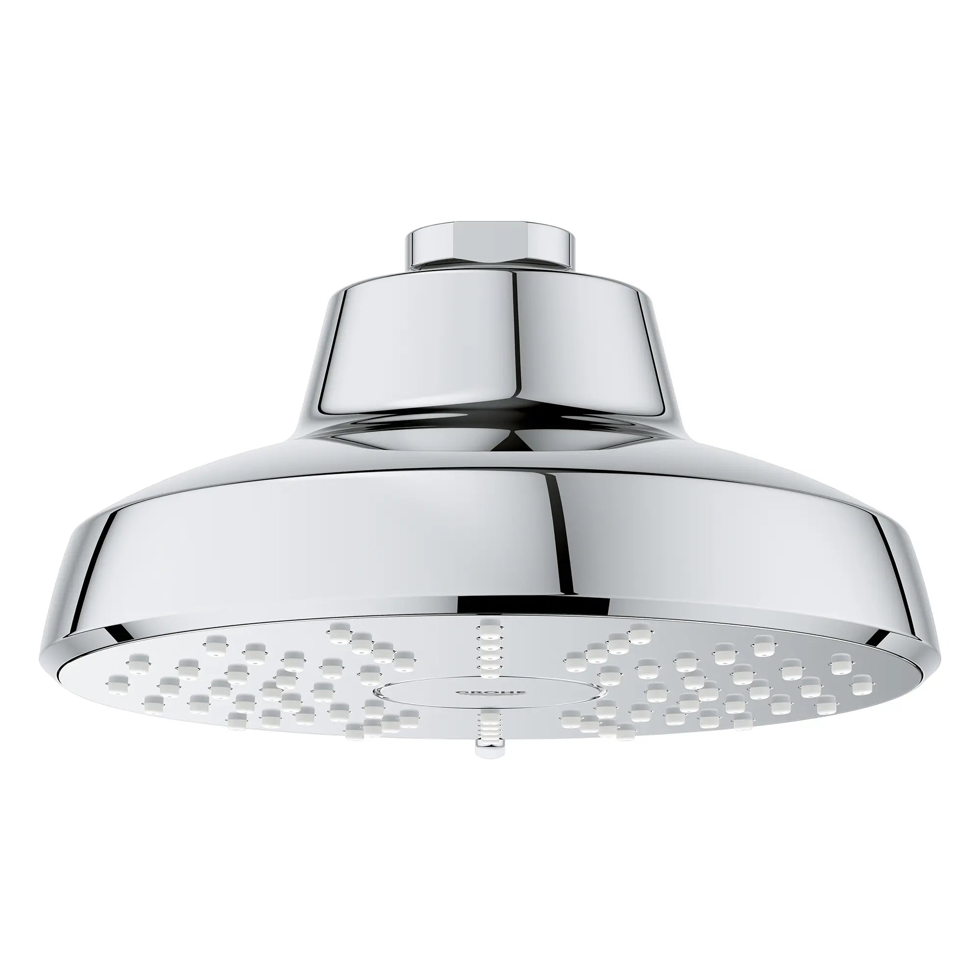 Tempesta 140 with AquaBooster Round Multi Spray Shower Head // GROHE STARLIGHT CHROME // 278211_Aqua_Booster_SiloFront_1117460000_0001_October2025_0_CDNwebp.webp