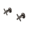[106238A000] Listra Cross Handles for Bathroom Sink Faucet (Pair) - Brushed Cool Sunrise