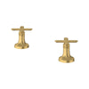 [106254GN00] Listra Cross Handles for Deck Mount Tub Filler (Pair) - GROHE StarLight Chrome