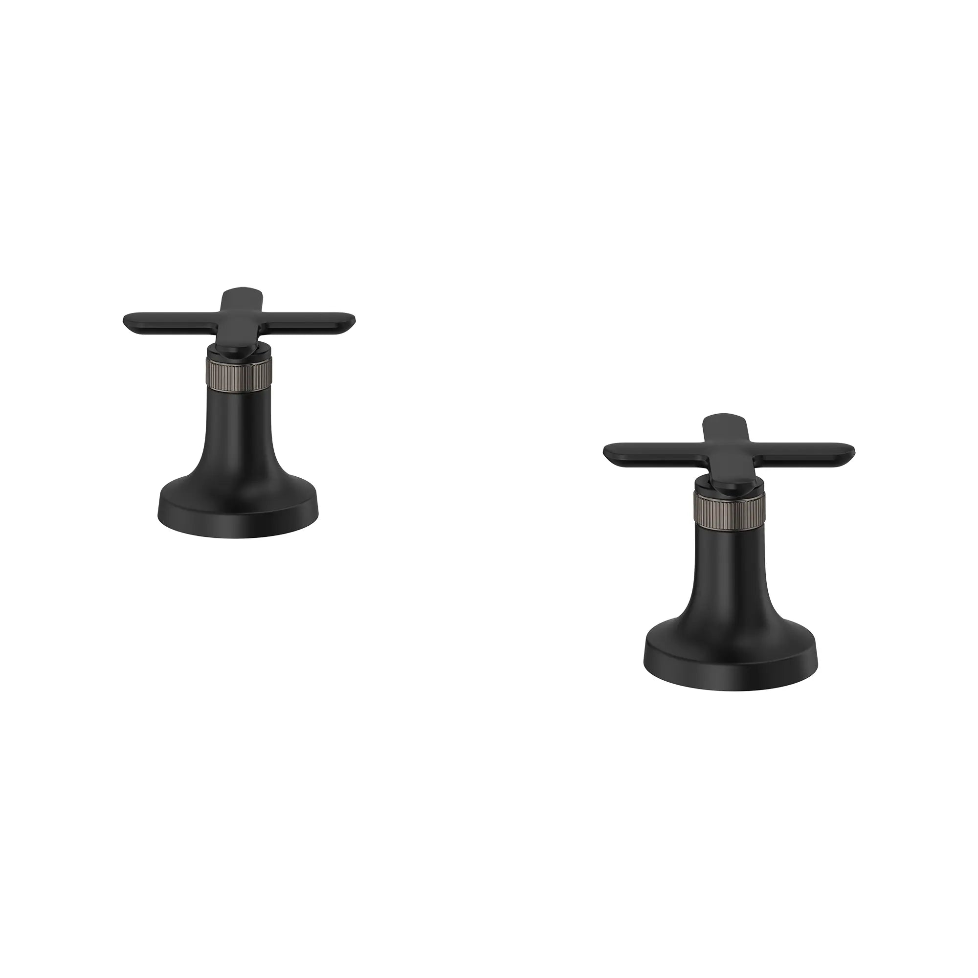 Listra Cross Handles for Deck Mount Tub Filler (Pair) // MATTE BLACK // 278407_Listra_SiloLeft_1062542430_0001_SEPTEMBER2024_0_CDNwebp.webp