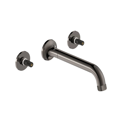 Listra Wall Mount Widespread Bathroom Faucet, 1.2gpm (4.5L/min) - Hard Graphite