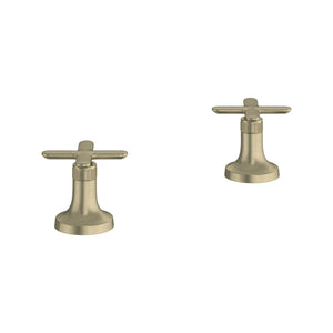 [106254EN00] Listra Cross Handles for Deck Mount Tub Filler (Pair) - GROHE StarLight Chrome