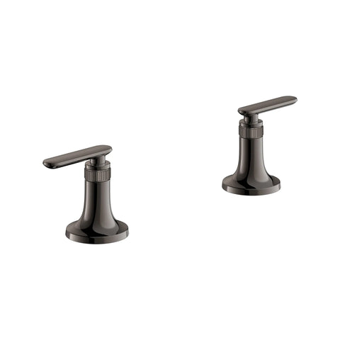 Listra Lever Handles for Bathroom Sink Faucet (Pair) - Hard Graphite