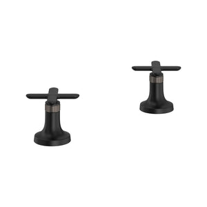 [1062542430] Listra Cross Handles for Deck Mount Tub Filler (Pair) - GROHE StarLight Chrome
