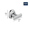 [1062450000] Listra Robe Hook - GROHE StarLight Chrome