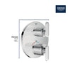 [106244A000] Listra Dual Function 2-Handle Thermostatic Valve Trim - Hard Graphite