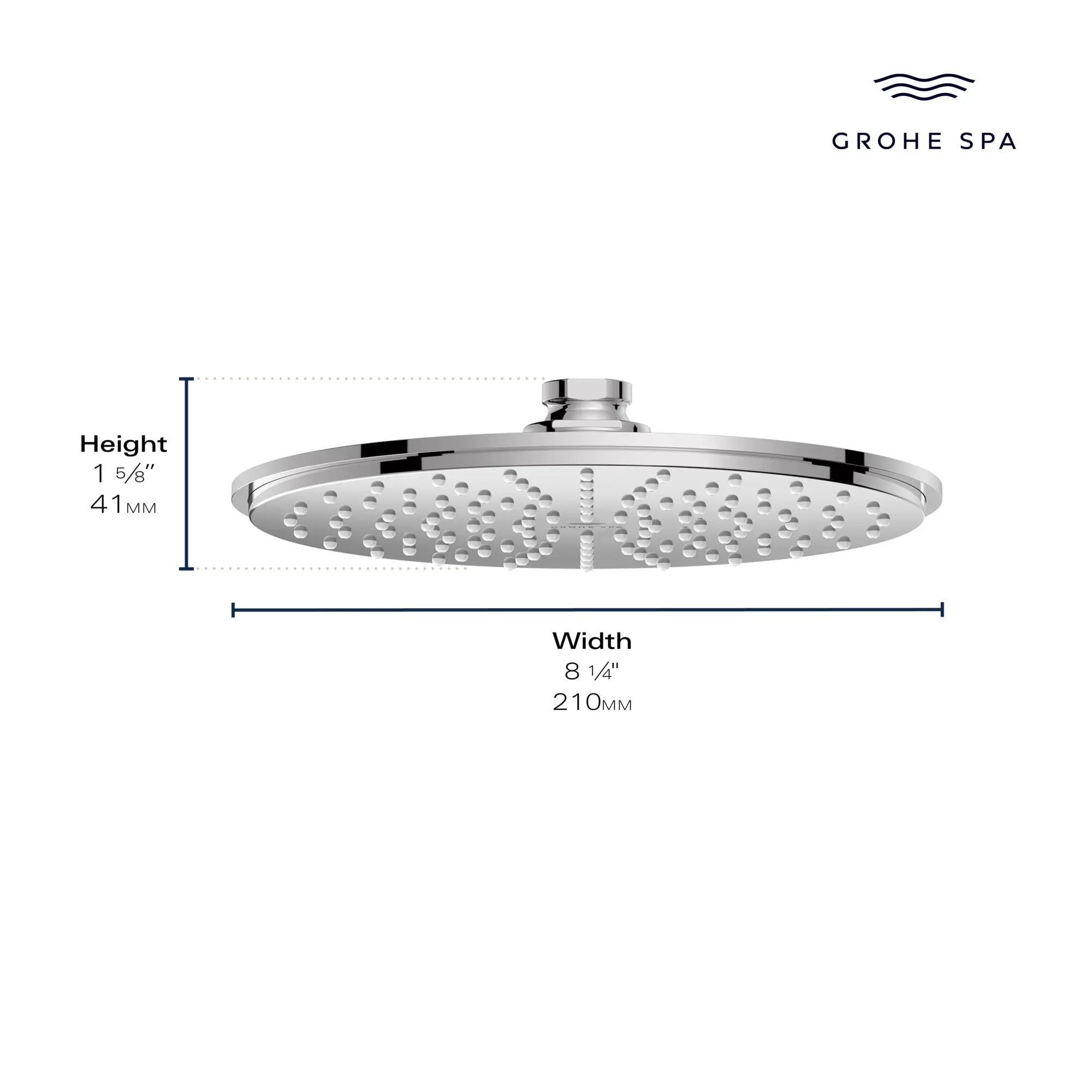 Rainshower Cosmopolitan2310 Shower Head, 8" - 1 Spray, 2.5 GPM (9.5 L/min) // BRUSHED HARD GRAPHITE // 278770_Rainshower_Showerhead_1120940_1120950_0001_NOV2025_0_CDNwebp.webp