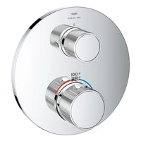 [1053660000] Atrio Private Collection Dual Function 2-Handle Thermostatic Valve Trim with Control Module with Knob Handles - GROHE StarLight Chrome