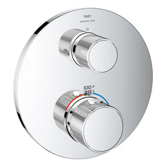 [1053660000] Atrio Private Collection Dual Function 2-Handle Thermostatic Valve Trim with Control Module with Knob Handles - GROHE StarLight Chrome