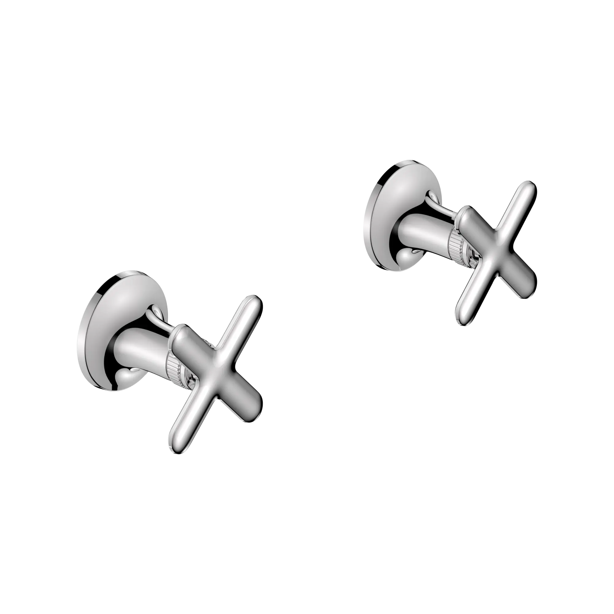 Listra Cross Handles for Bathroom Sink Faucet (Pair) // GROHE STARLIGHT CHROME // 280878_Listra_SiloRight_1062380000_0001_SEPTEMBER2024_0_CDNwebp.webp