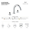[206602430] Atrio 8-inch Widespread 2-Handle S-Size Bathroom Faucet without Handles, 1.2 GPM (4.5 L/min) - Matte Black