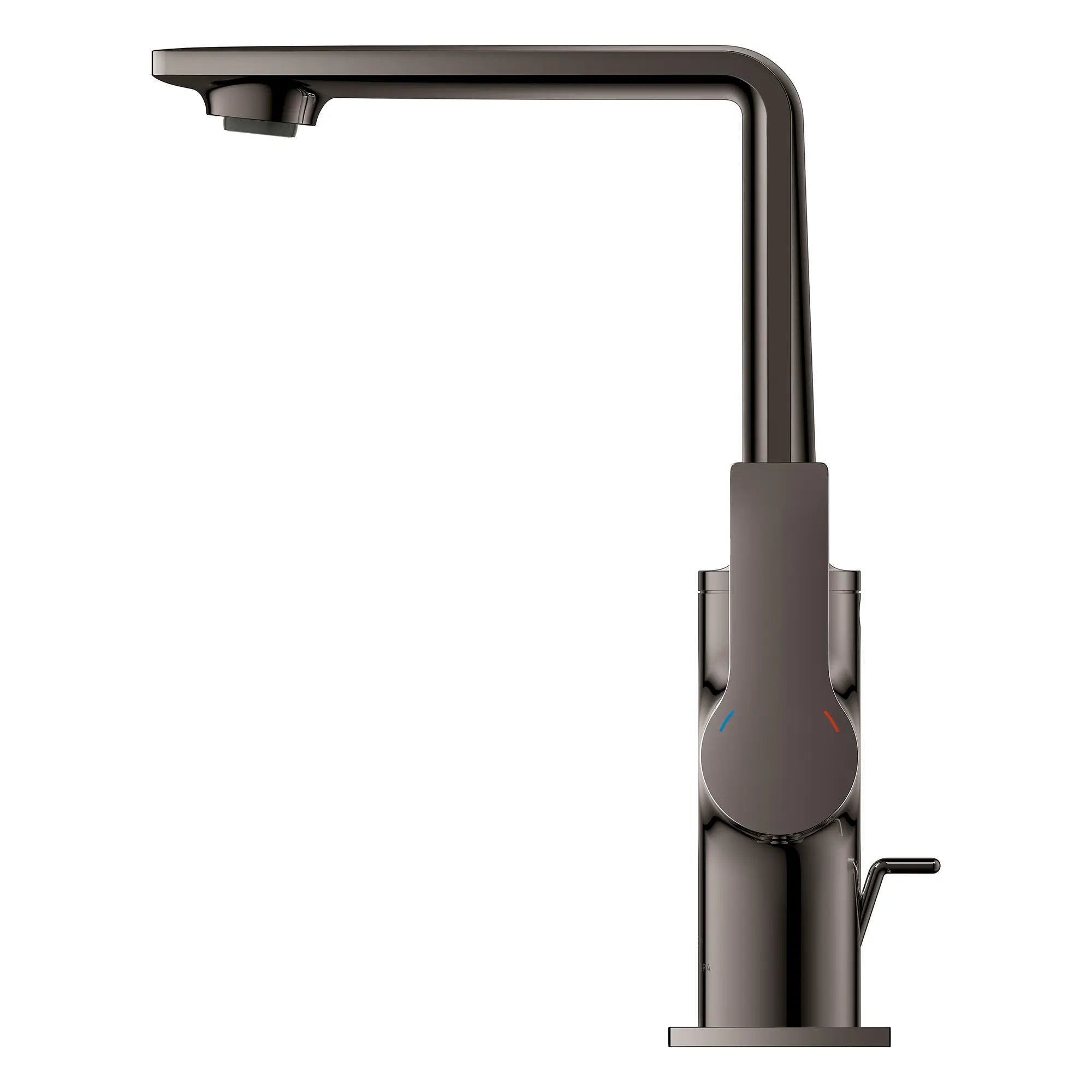 Allure Single-Hole Single-Handle L-Size Bathroom Faucet, 1.2 GPM (4.5 L/min) // HARD GRAPHITE // 281507_Allure_SiloSide_23858A01_0001_Feb2026_0_CDNwebp.webp