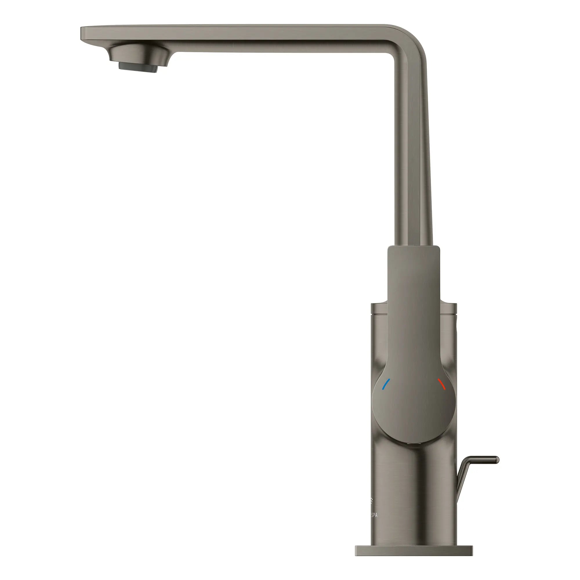 Allure Single-Hole Single-Handle L-Size Bathroom Faucet, 1.2 GPM (4.5 L/min) // BRUSHED HARD GRAPHITE // 281508_Allure_SiloSide_23858AL1_0001_Feb2026_0_CDNwebp.webp