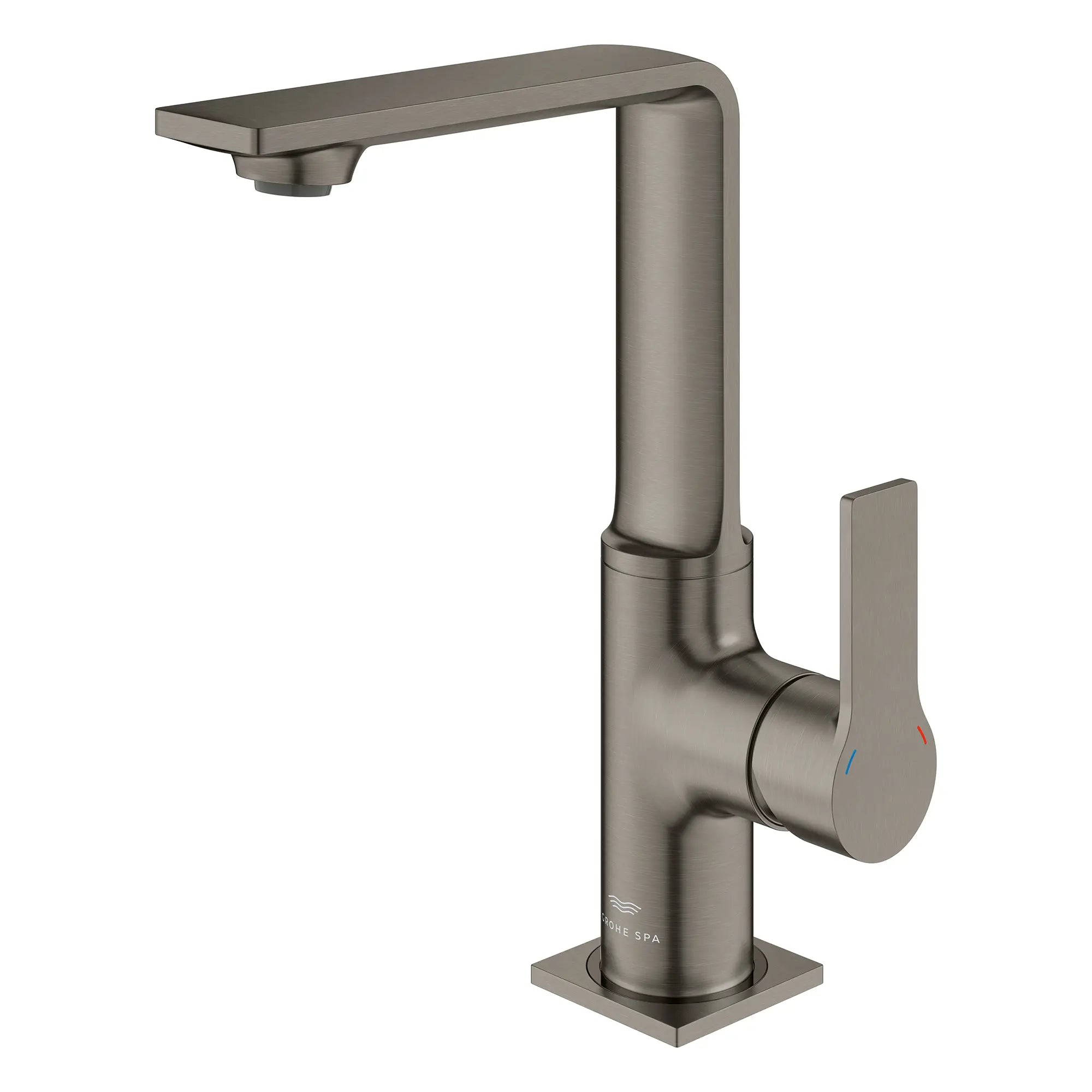 Allure Single-Hole Single-Handle L-Size Bathroom Faucet, 1.2 GPM (4.5 L/min) // BRUSHED HARD GRAPHITE // 281538_Allure_SiloLeft_23858AL1_0001_Feb2026_0_CDNwebp.webp