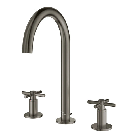 Atrio 8-inch Widespread 2-Handle M-Size Bathroom Faucet without Handles, 1.2 GPM (4.5 L/min) - Brushed Hard Graphite