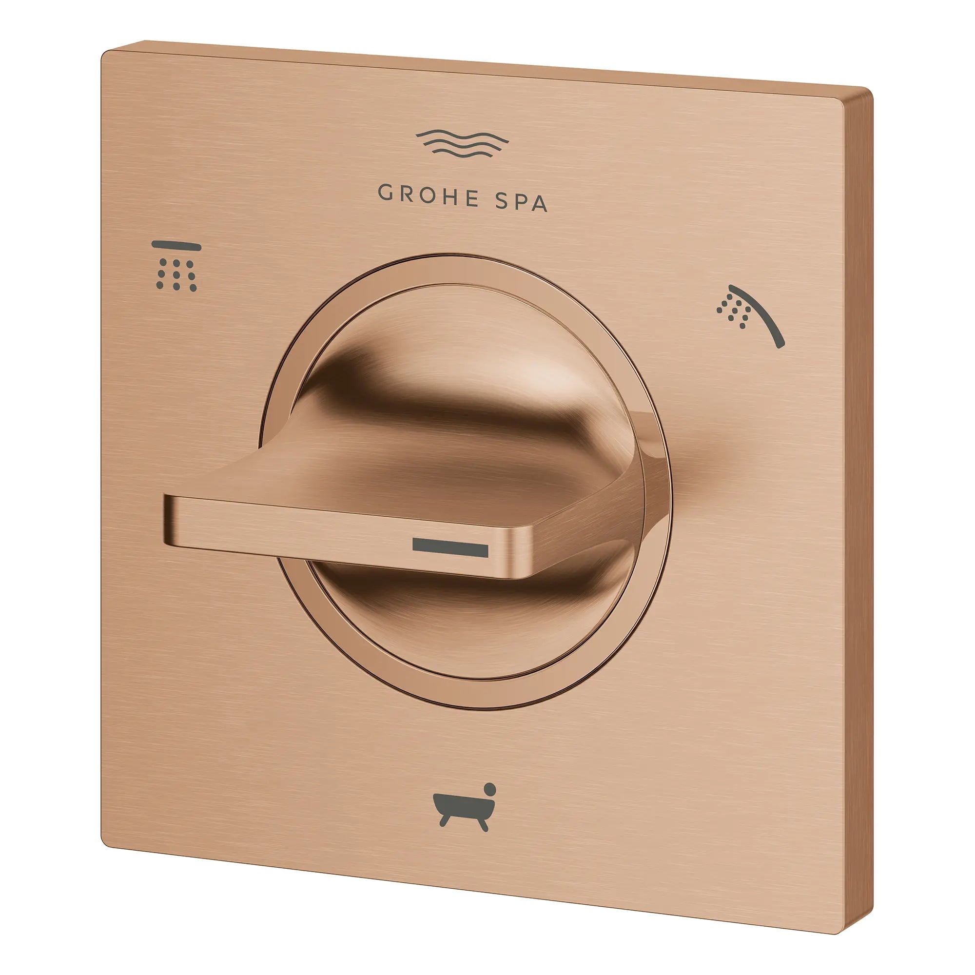 Atrio 3-Way Diverter Trim // BRUSHED WARM SUNSET // 281617_Atrio_SiloLeft_29409DL0_0001_Feb2026_0_CDNwebp.webp