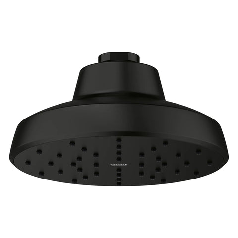 Tempesta 140 with AquaBooster Round Single Spray Shower Head - Matte Black