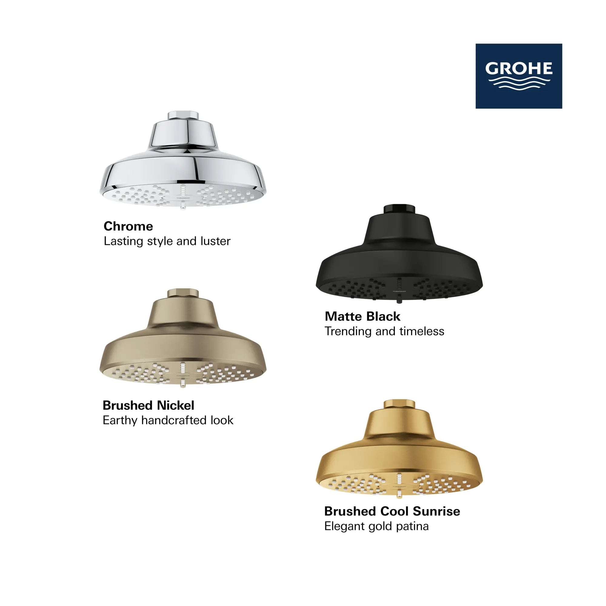 Tempesta 140 with AquaBooster Round Multi Spray Shower Head // BRUSHED COOL SUNRISE // 282041_Tempesta_Infographic_111746_0001_MAR2026_0_CDNwebp.webp