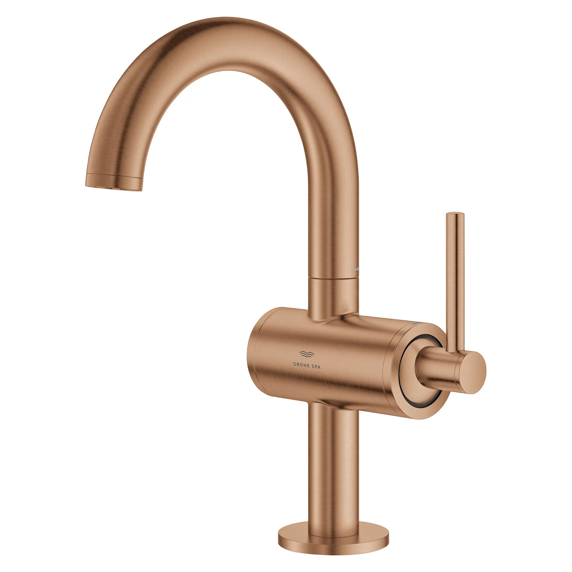 Atrio Single Hole Single-Handle M-Size Bathroom Faucet, 1.2 GPM (4.5 L/min) // BRUSHED WARM SUNSET // 282189_Atrio_SiloLeft_24351DL0_0001_March2026_0_CDNwebp.webp