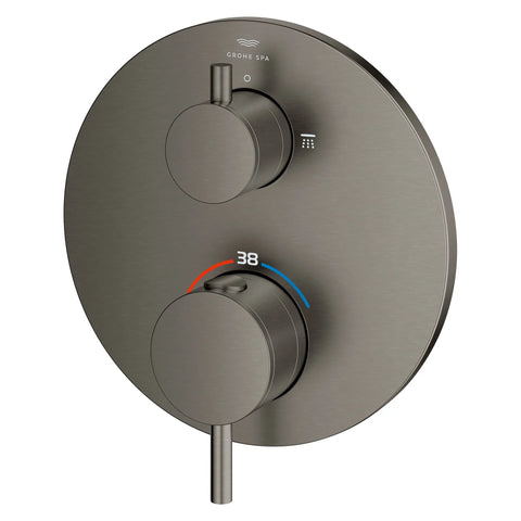 Atrio Single Function 2-Handle Thermostatic Valve Trim - Brushed Hard Graphite