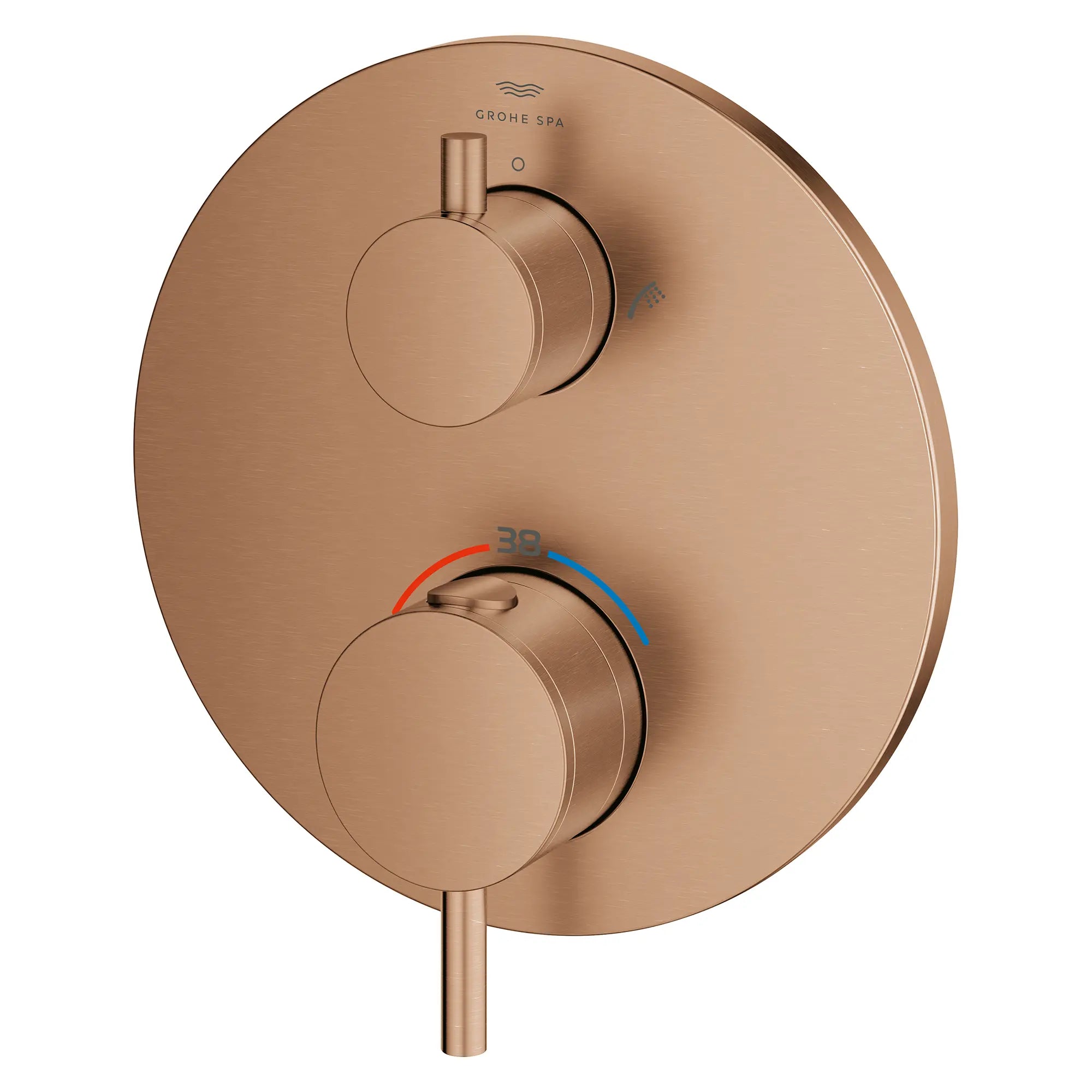 Dual Function 2-Handle Thermostatic Valve Trim // BRUSHED WARM SUNSET // 282192_Atrio_SiloLeft_24361DL0_0001_March2026_0_CDNwebp.webp