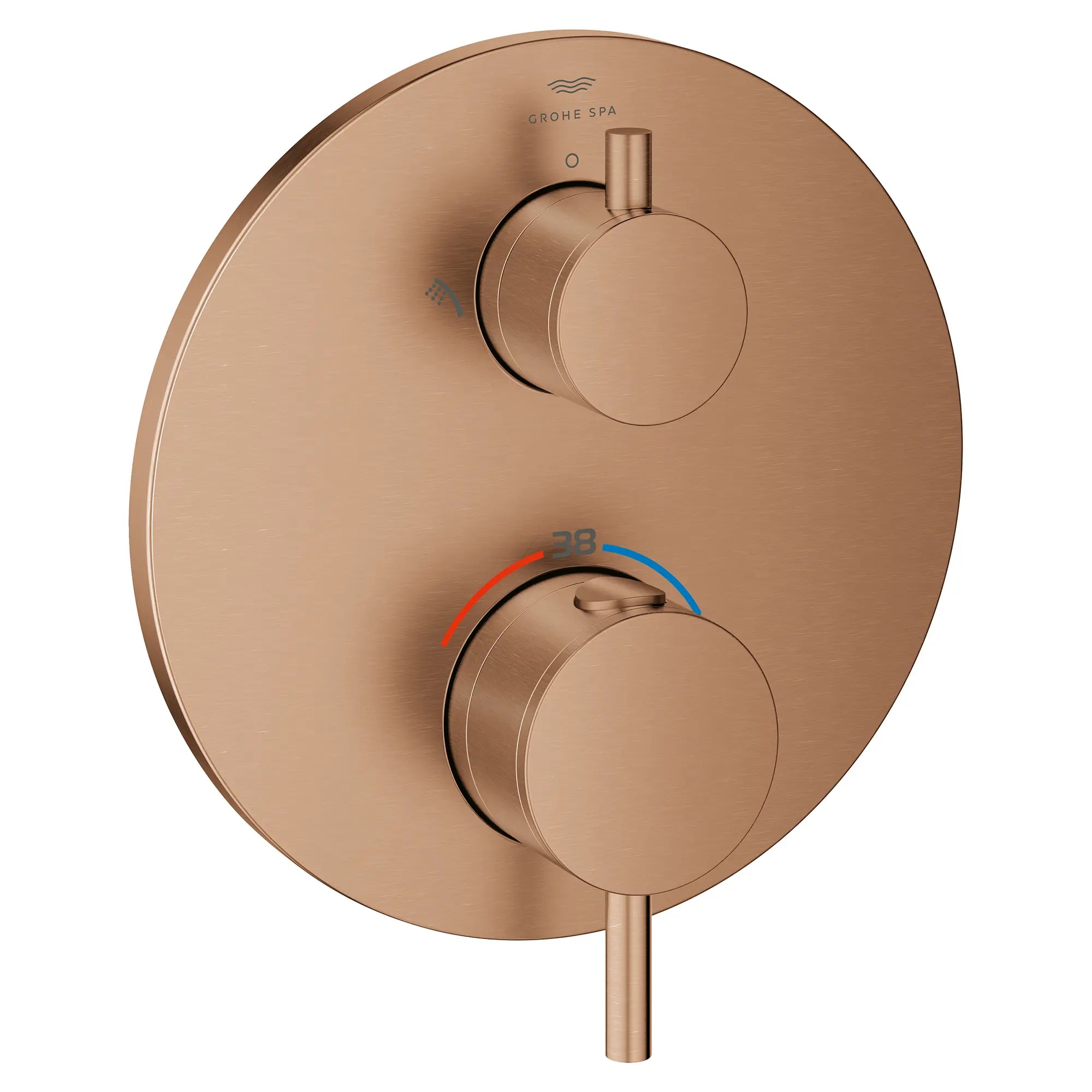 Dual Function 2-Handle Thermostatic Valve Trim // BRUSHED WARM SUNSET // 282199_Atrio_SiloRight_24361DL0_0001_March2026_0_CDNwebp.webp