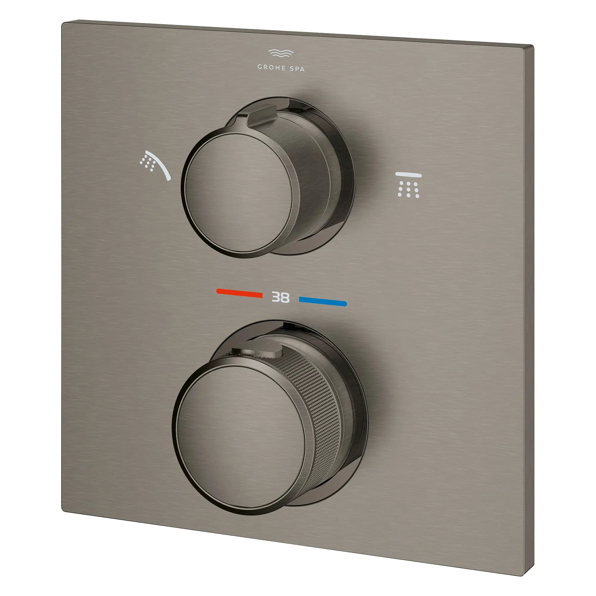 Allure Dual Function 2-Handle Thermostatic Valve Trim // BRUSHED HARD GRAPHITE // 282206_Allure_SiloLeft_29178AL1_0001_March2026_0_CDNwebp.webp