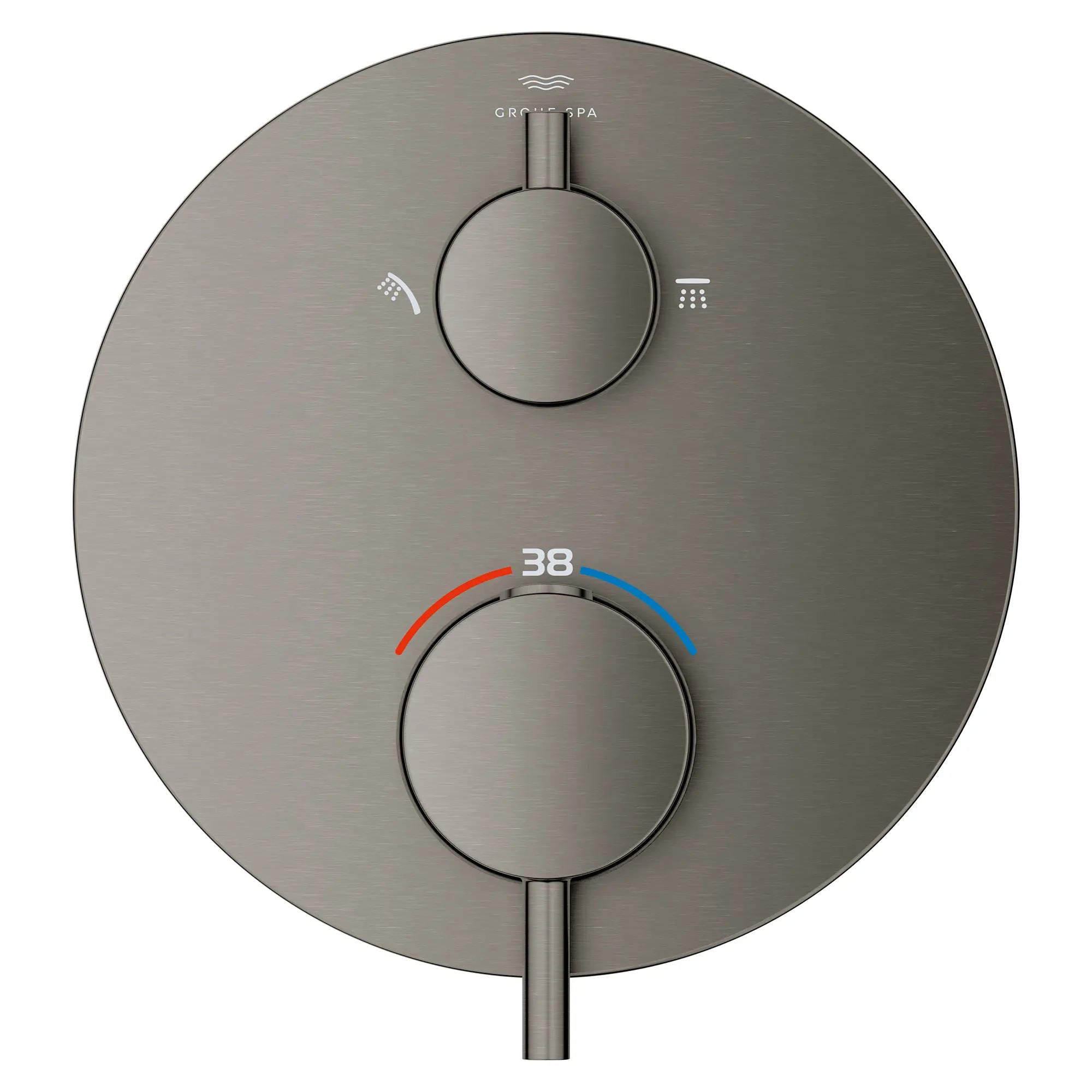 Atrio Single Function 2-Handle Thermostatic Valve Trim // BRUSHED HARD GRAPHITE // 282216_Atrio_SiloFront_24360AL0_0001_March2026_0_CDNwebp.webp