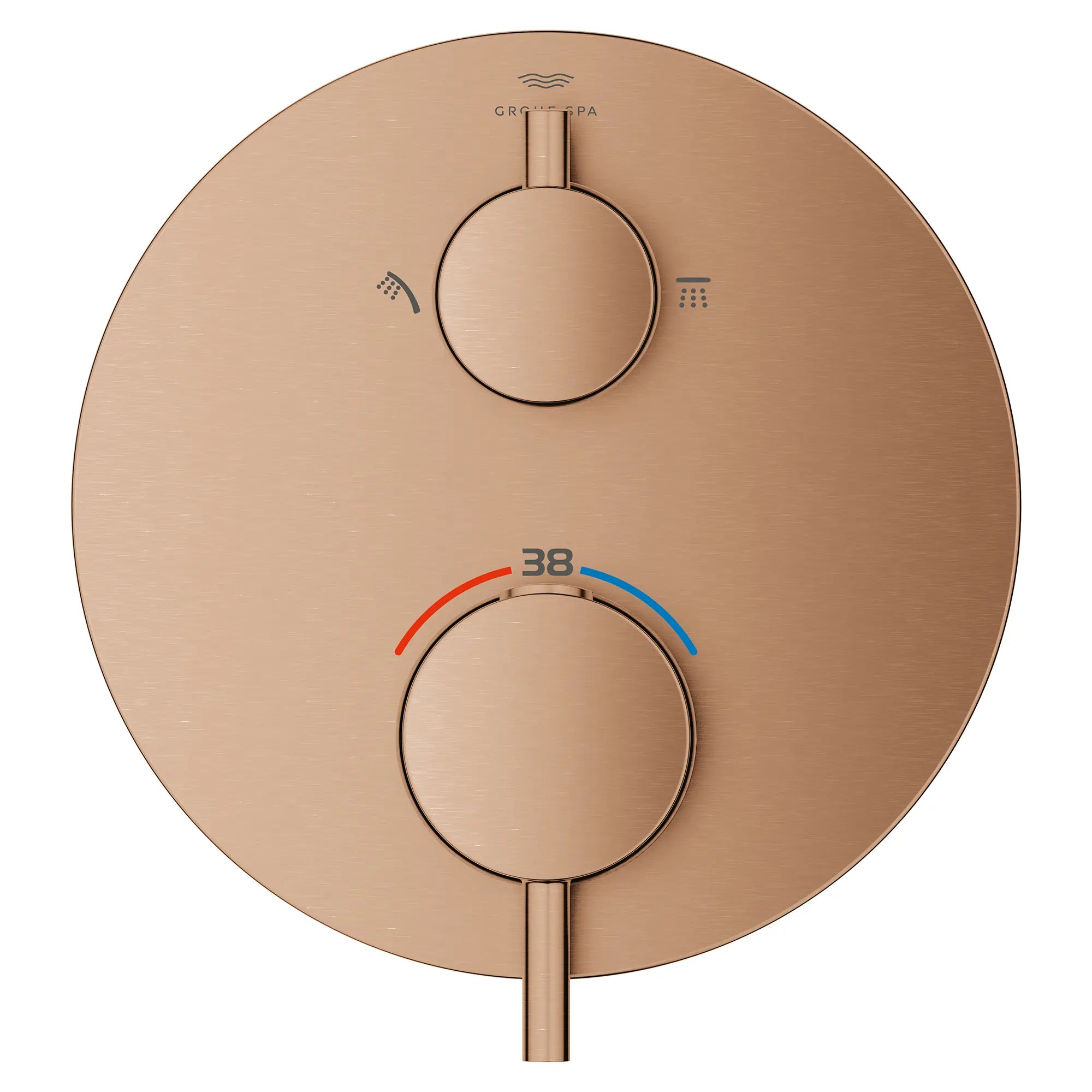 Atrio Single Function 2-Handle Thermostatic Valve Trim // BRUSHED WARM SUNSET // 282217_Atrio_SiloFront_24360DL0_0001_March2026_0_CDNwebp.webp