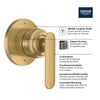 [106258GN00] Listra 3-Way Diverter Trim - Brushed Cool Sunrise