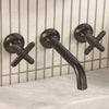 [106238A000] Listra Cross Handles for Bathroom Sink Faucet (Pair) - Brushed Cool Sunrise