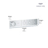 [107176GN00] Grohtherm Aqua Tiles 3 Outlet Thermostatic Trim - Brushed Cool Sunrise