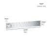 [107178GN00] Grohtherm Aqua Tiles 5 Outlet Thermostatic Trim - Brushed Cool Sunrise