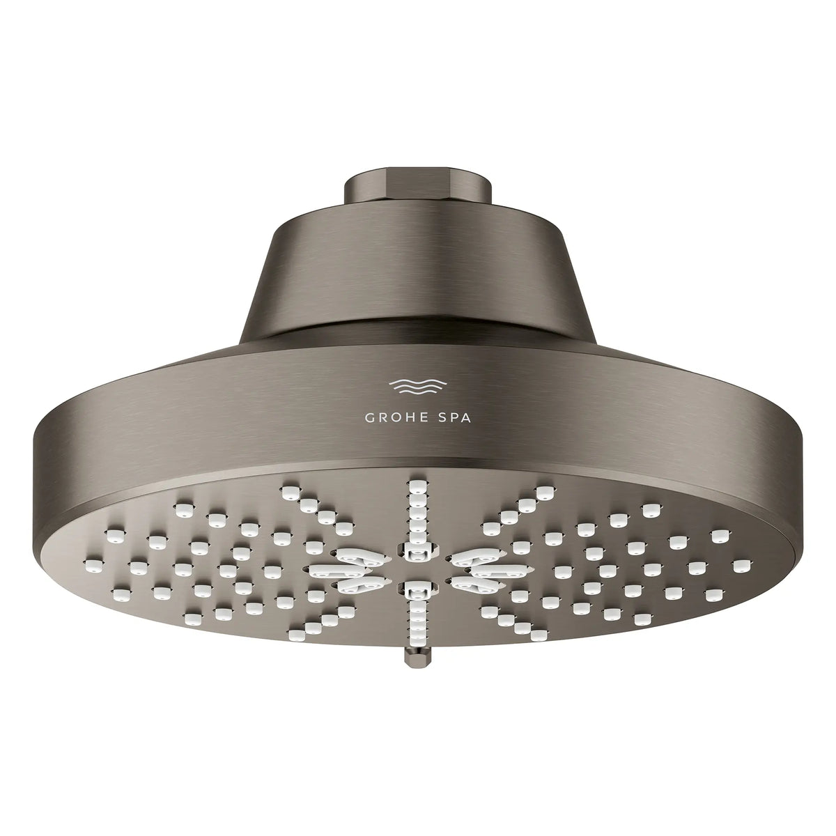 Rainshower Aqua 140 Multi Spray 5 1/2" Shower Head with AquaBooster 1.75 GPM (6.6 L/min) // BRUSHED HARD GRAPHITE // 283602_Aquabooster_SiloFront_111611AL00_111659AL00_0001_April2026_0_CDNwebp.webp