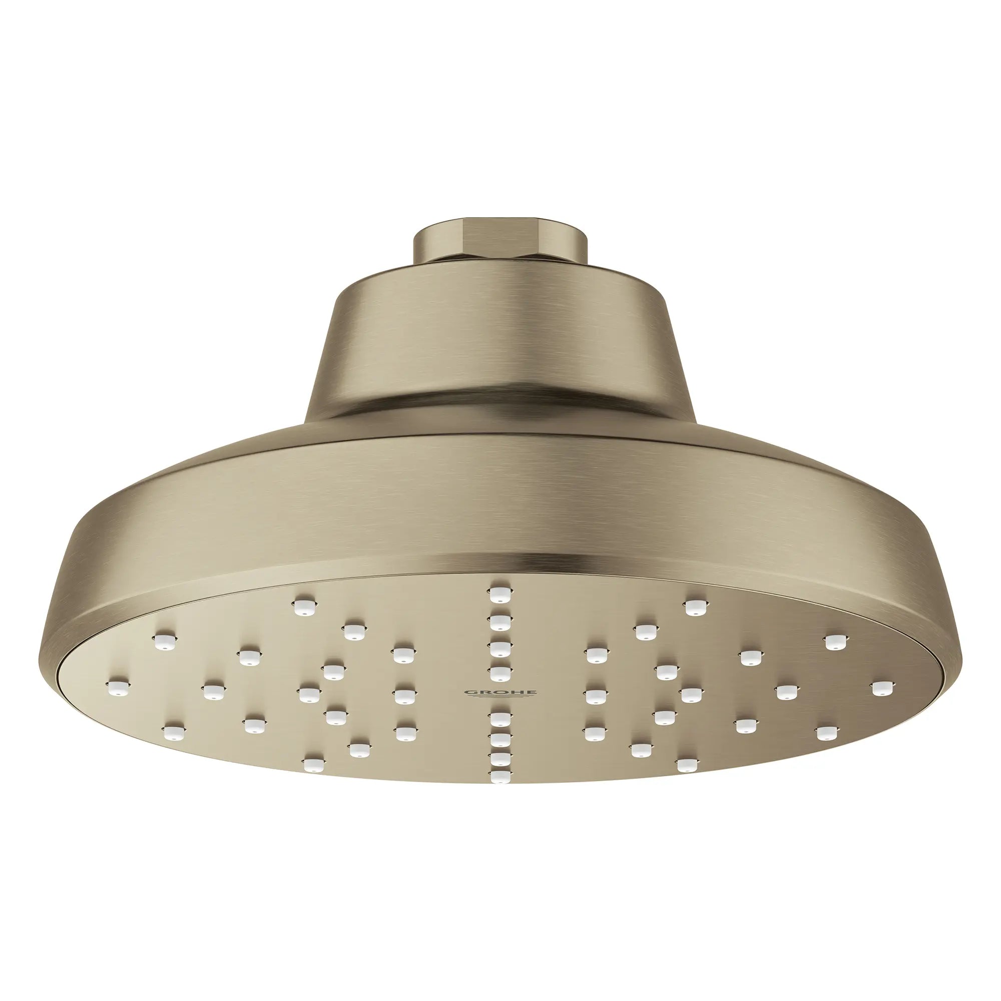 Tempesta 140 with AquaBooster Round Single Spray Shower Head 1.75 GPM (6.6L/min) // BRUSHED NICKEL INFINITYFINISH // 283629_Aquabooster_SiloFront_111727EN00_0001_April2026_0_CDNwebp.webp