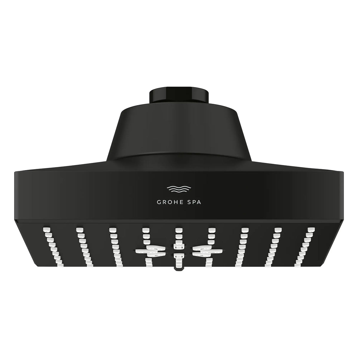 Rainshower Aqua Multi Spray 5 1/2" Square Showerhead with AquaBooster 2.5 GPM (9.5 L/min) // MATTE BLACK // 283639_Aquabooster_SiloFront_1116722430_1116732430_0001_April2026_0_CDNwebp.webp
