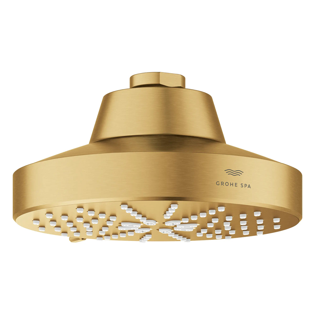 Rainshower Aqua Multi Spray 5 1/2" Showerhead with AquaBooster 2.5 GPM (9.5 L/min) // BRUSHED COOL SUNRISE // 283670_Aquabooster_SiloOther_111611GN00_111659GN00_007_01_0001_April2026_0_CDNwebp.webp