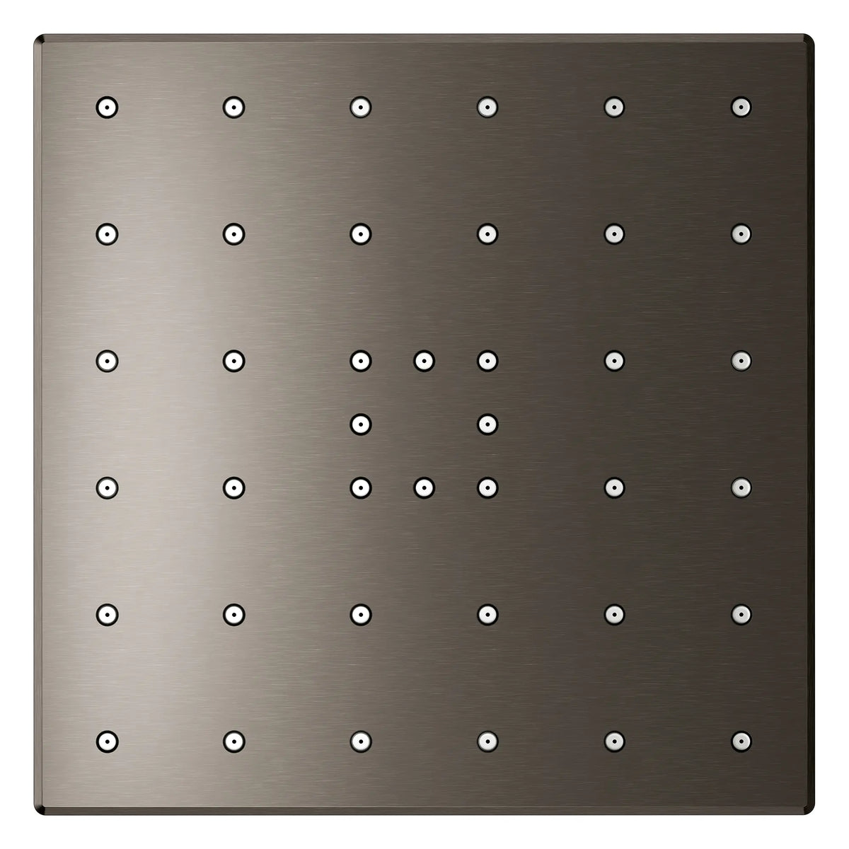 Rainshower Aqua Single Spray 5 1/2" Square Showerhead with AquaBooster 1.75 GPM (6.6 L/min) // BRUSHED HARD GRAPHITE // 283672_Aquabooster_SiloOther_111661AL00_111668AL00_0001_April2026_0_CDNwebp.webp