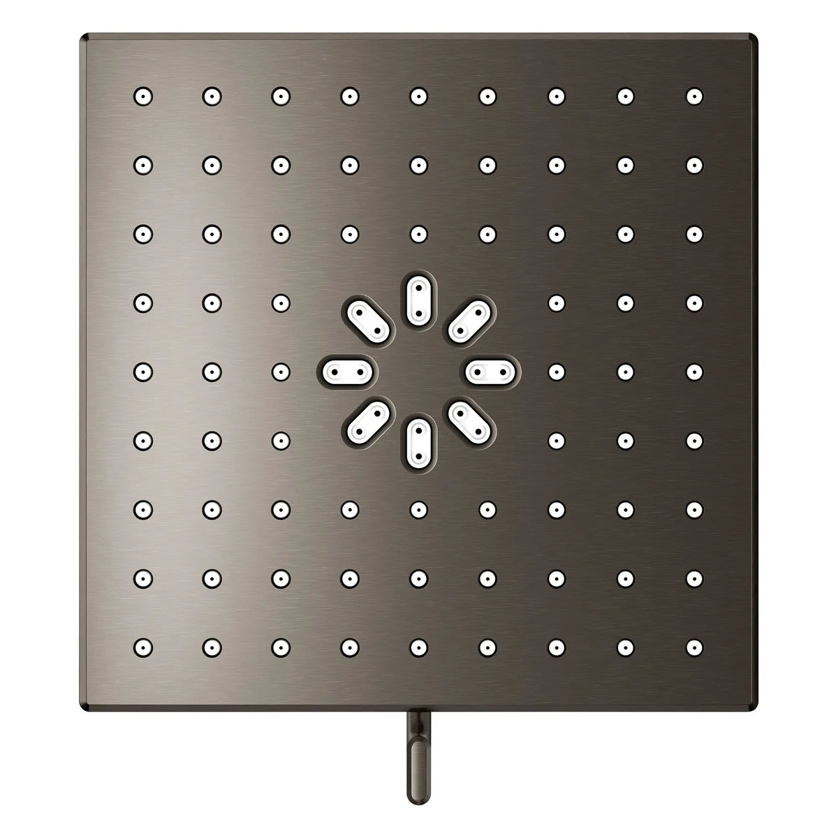 Rainshower Aqua Multi Spray 5 1/2" Square Shower Head with AquaBooster 1.75 GPM (6.6 L/min) // BRUSHED HARD GRAPHITE // 283680_Aquabooster_SiloOther_111672AL00_111673AL00_0001_April2026_0_CDNwebp.webp