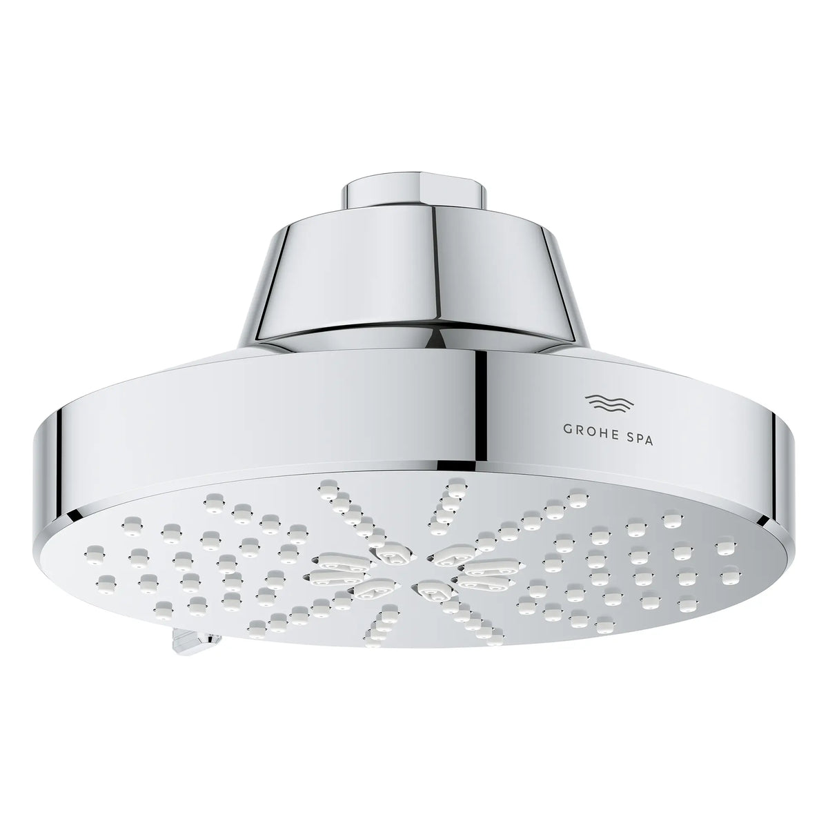 Rainshower Aqua 140 Multi Spray 5 1/2" Shower Head with AquaBooster 1.75 GPM (6.6 L/min) // GROHE STARLIGHT CHROME // 283742_Aquabooster_SiloOther_1116110000_1116590000_0001_April2026_0_CDNwebp.webp