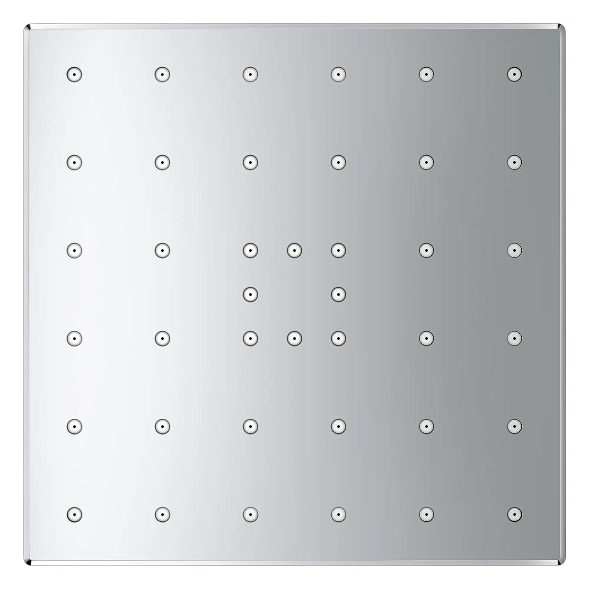 Rainshower Aqua Single Spray 5 1/2" Square Showerhead with AquaBooster 1.75 GPM (6.6 L/min) // GROHE STARLIGHT CHROME // 283748_Aquabooster_SiloOther_1116610000_1116680000_0001_April2026_0_CDNwebp.webp